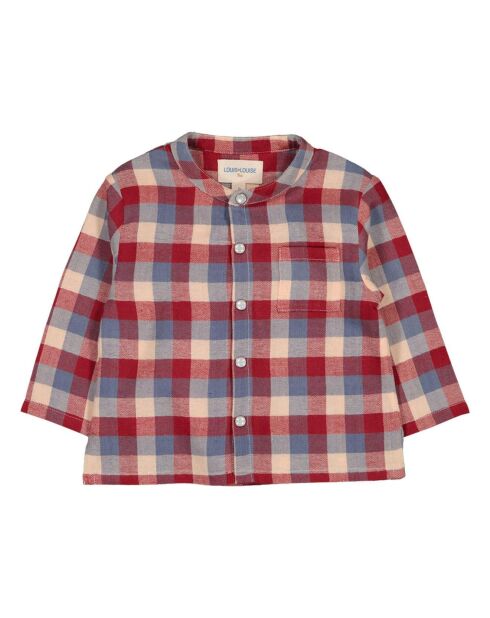 Chemise à Carreaux Bart bleu/rouge