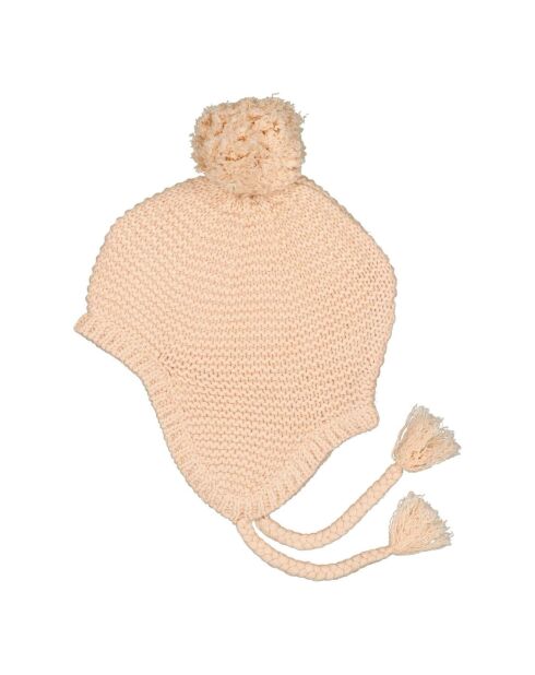 Bonnet en Coton et Laine Hibou écru
