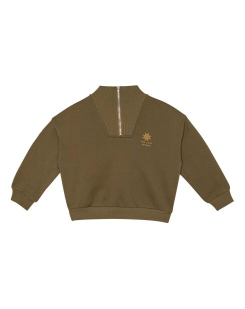 Sweat Zippé Marlow vert kaki