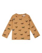 T-Shirt en Coton Bio Chevaux camel