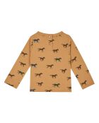 T-Shirt en Coton Bio Chevaux camel
