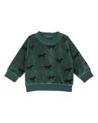 Sweat en Velours Chevaux vert