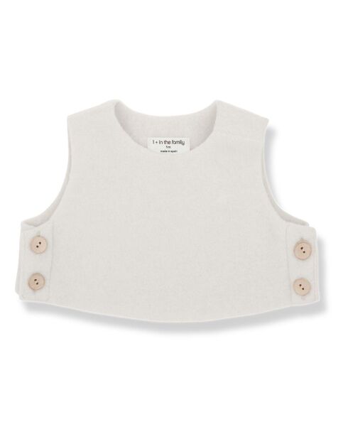 Veste Sans Manches Polaire en Bambou Jules écrue
