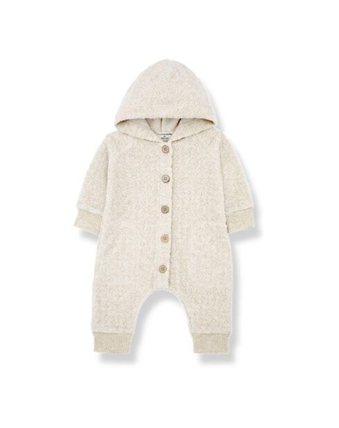 Tuta con cappuccio Victor off white