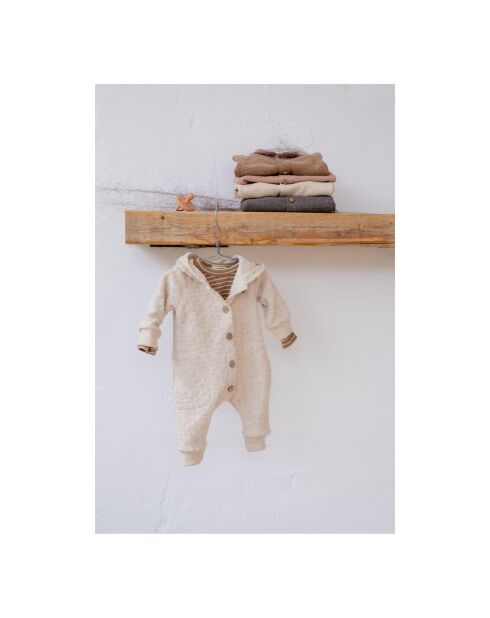 Tuta con cappuccio Victor off white