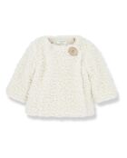 Manteau en Laine mélangée Façon Fourrure Uxue écru