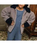 Veste Façon Fourrure en Polyester Recyclé Andrea grise