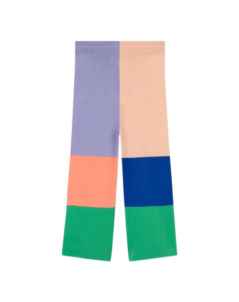 Pantalon Tricot Color Block Crow multicolore