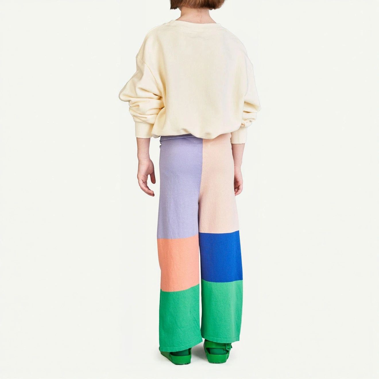 Pantalon Tricot Color Block Crow multicolore