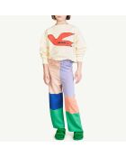 Pantalon Tricot Color Block Crow multicolore