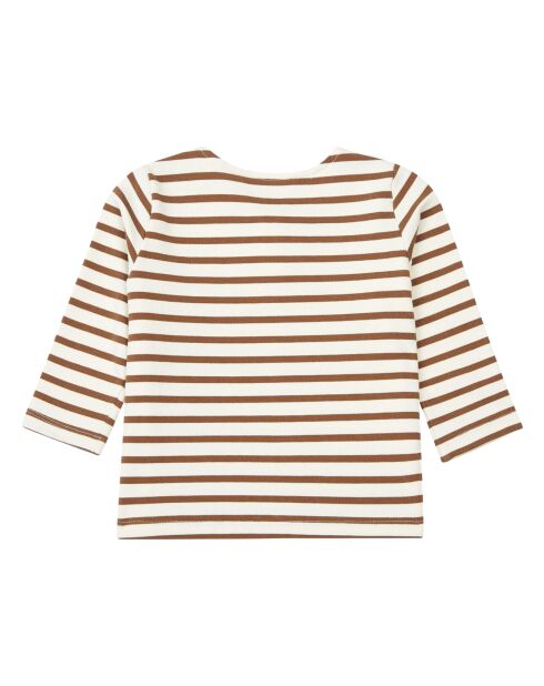 Pull Rayures camel