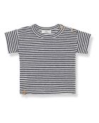 T-Shirt Manches Courtes en Lin mélangé Victor bleu marine