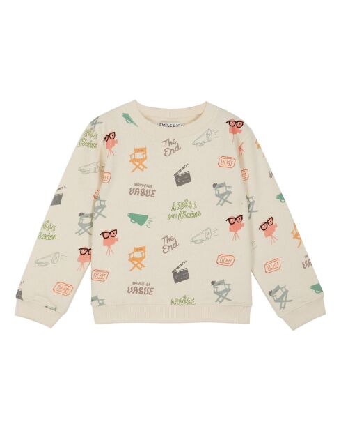 Cinema Ecru Sweatshirt aus Biobaumwolle