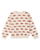 Sweat en Coton Bio Voitures écru