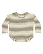 T-Shirt Rayé kaki foncé