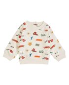 Sweat en Coton Bio blanc/écru