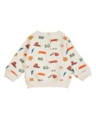 Sweat en Coton Bio blanc/écru