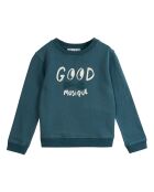 Sweat en Coton Bio Good Musique vert foncé