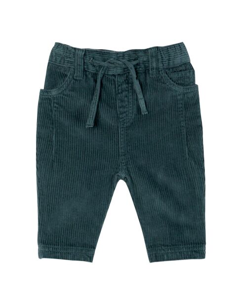 Pantalon en Velours Côtelés vert foncé