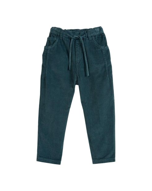 Pantalon en Velours Côtelés vert foncé