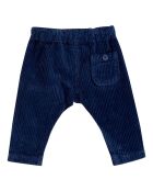 Pantalon en Velours Côtelé Boutonné bleu nuit