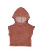 Sweat à Capuche Sans Manches Velours Timea terracotta