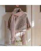 Echarpe Tricot Nele rose pâle