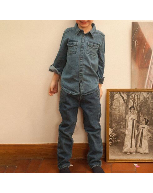 Chemise en Denim Leonard bleue
