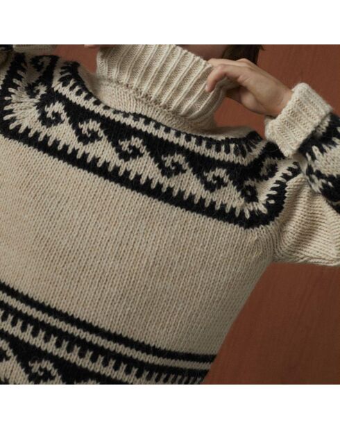 Pull Col Roulé Andy écru