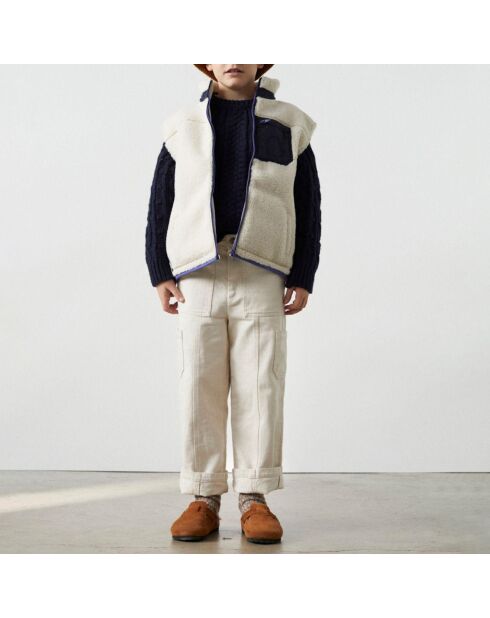 Pantaloni cargo Billie Ecru Responsible in cotone