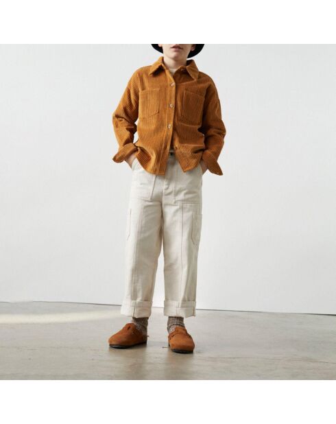 Pantalon Cargo Billie en Coton Responsable écru