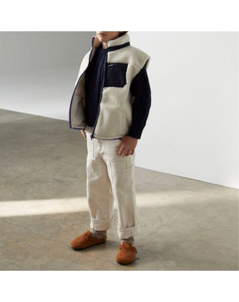 Pantaloni cargo Billie Ecru Responsible in cotone