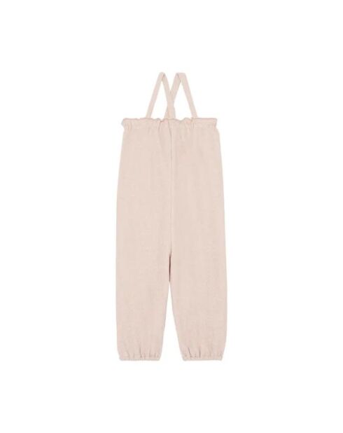Salopette Molleton beige rosé