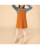 Robe Salopette Velours rouille