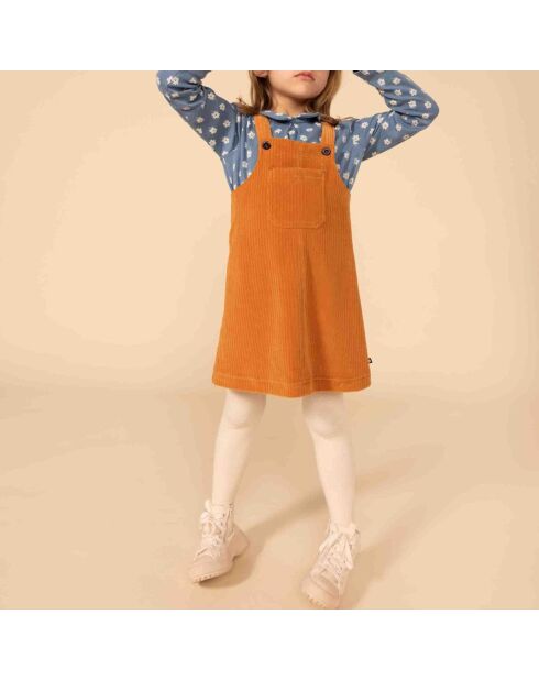 Robe Salopette Velours rouille