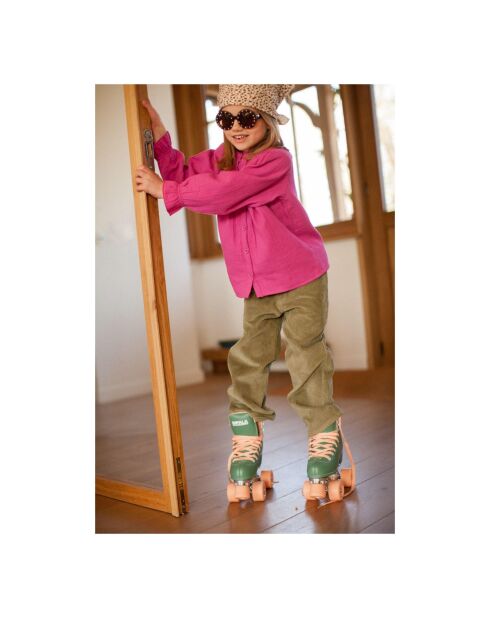 Pantaloni Albie in velluto verde kaki