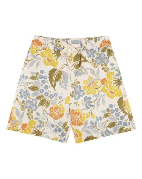 Short en Lin mélangé Gianni écru/multicolore