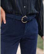 Pantalon en Velours Yarol marine