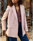 Veste de tailleur en Laine mélangée Villie rose
