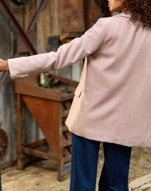 Veste de tailleur en Laine mélangée Villie rose