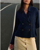 Veste en Lin mélangé Verly marine