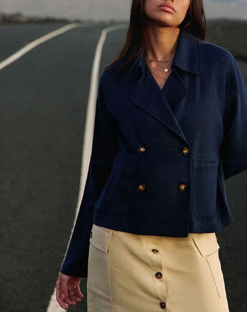 Veste en Lin mélangé Verly marine