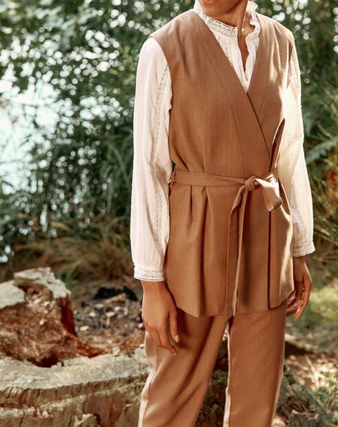 Veste sans manches Venus beige