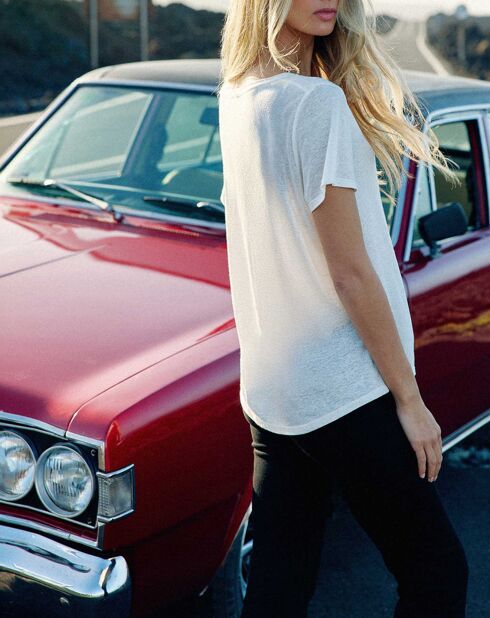 T-Shirt en Lin mélangé Tia écru