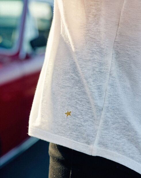 T-Shirt en Lin mélangé Tia écru