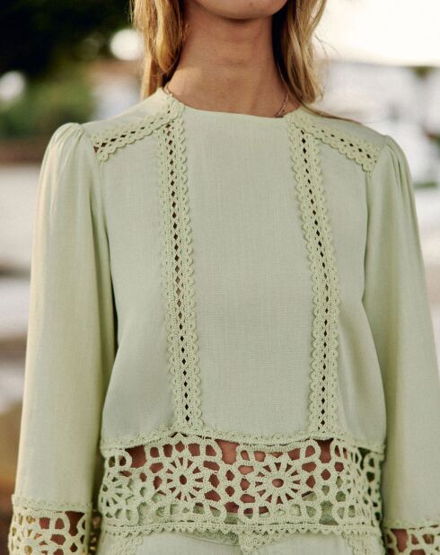 Blouse Tevy vert amande