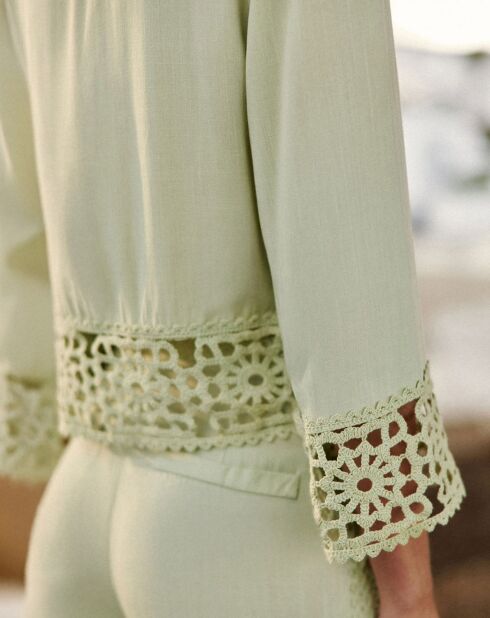 Blouse Tevy vert amande