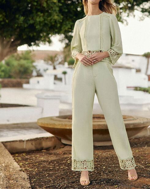 Blouse Tevy vert amande