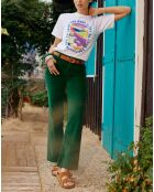 Pantalon en Velourrs côtelé Sonny vert