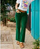 Pantalon en Velourrs côtelé Sonny vert